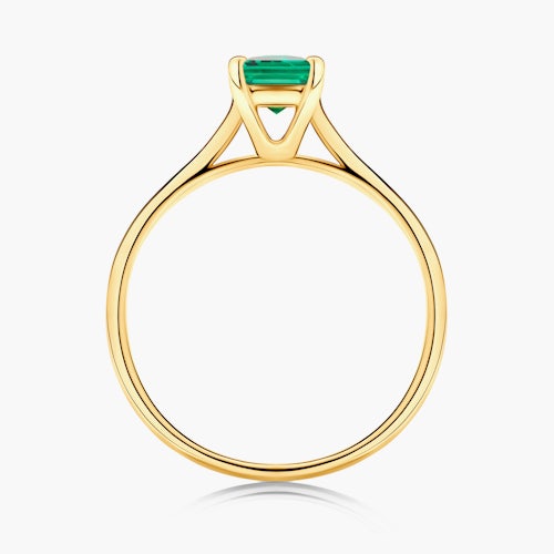 Pierścionek zaręczynowy SAVICKI: złoty, szmaragd